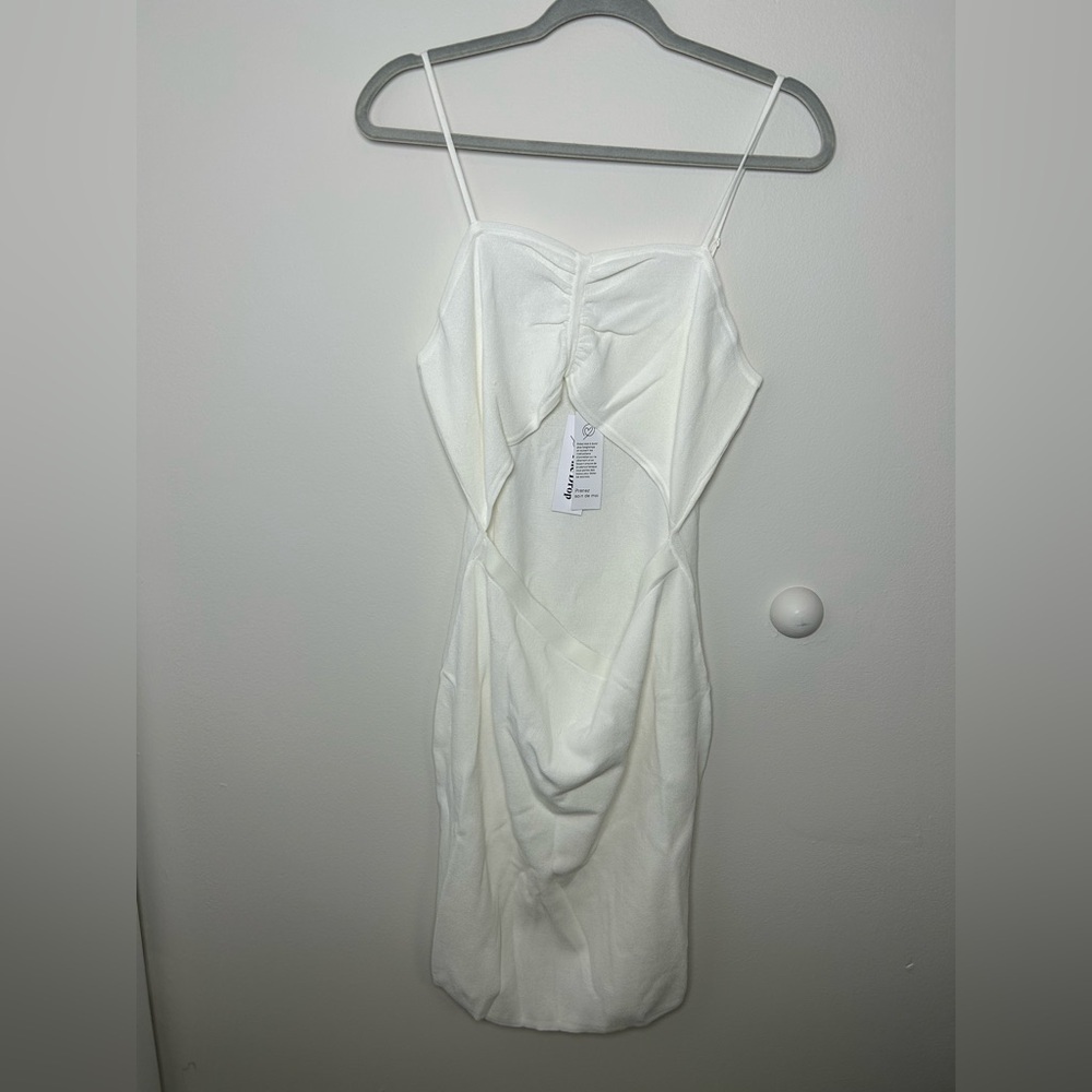 Elegant White Spaghetti Strap Dress